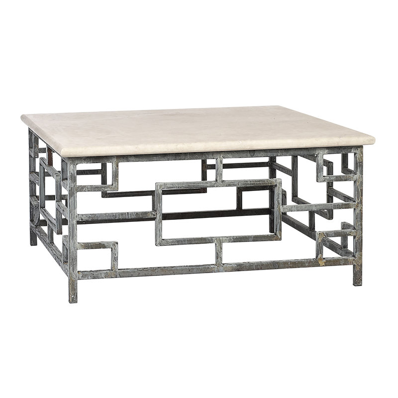 Plaza Coffee Table, Lite Travertine