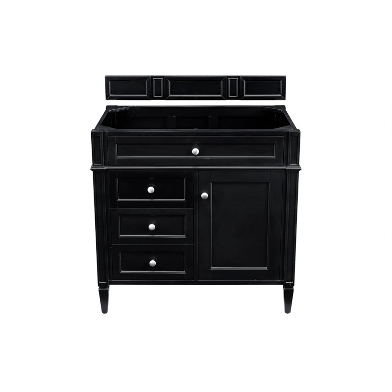 Brittany 36'' W Single Vanity, Black Onyx, Ethereal Noctis, 8" Widespread