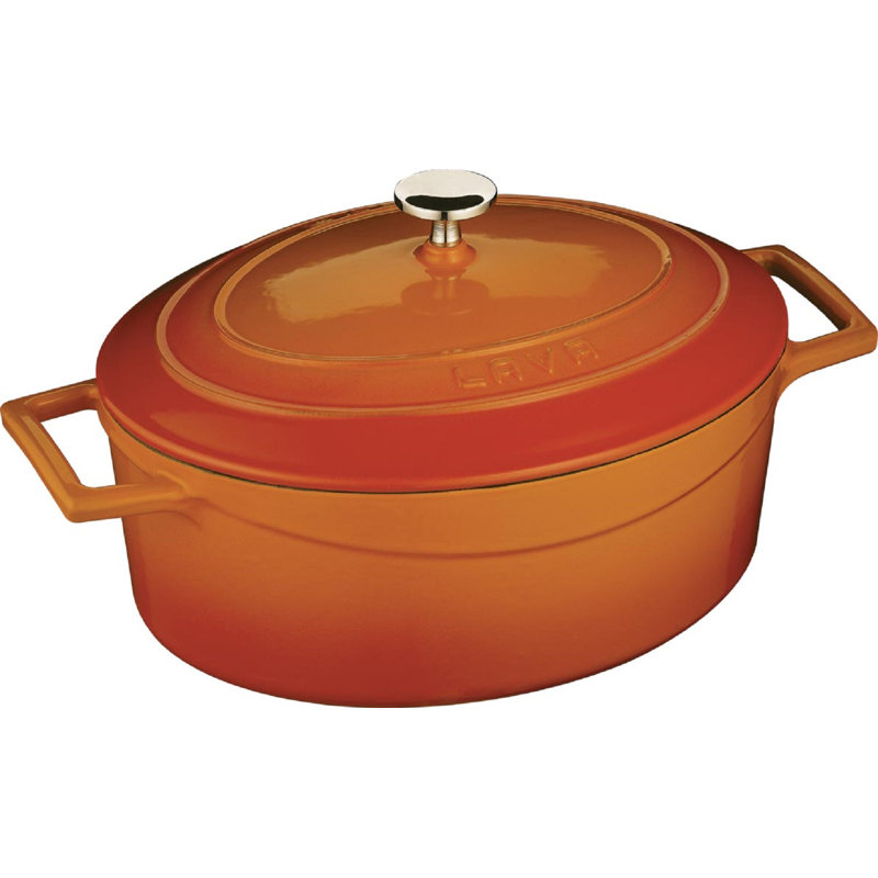 Casserole ovale en fonte Lava Canada, 4,25 pintes, Orange