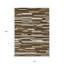 Tapis intérieur lavable rayé brun et ivoire 10 pi x 14 pi