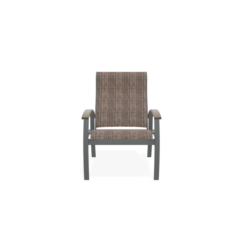 Chaise de patio Askar, Désert, Taupe Harper Sunbrella®, Graphite texturé