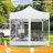 Folding Gazebo 118 x 118 Waterproof Stable Party Tent-100761449