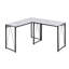 Bureau d'écriture antique blanc et noir 35,5 "avec base en métal