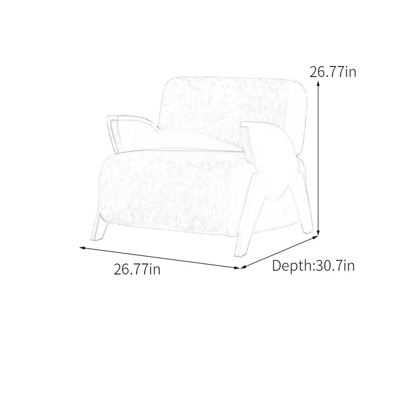 Chaise d'appoint luxueuse au design unique, Velours côtelé beige