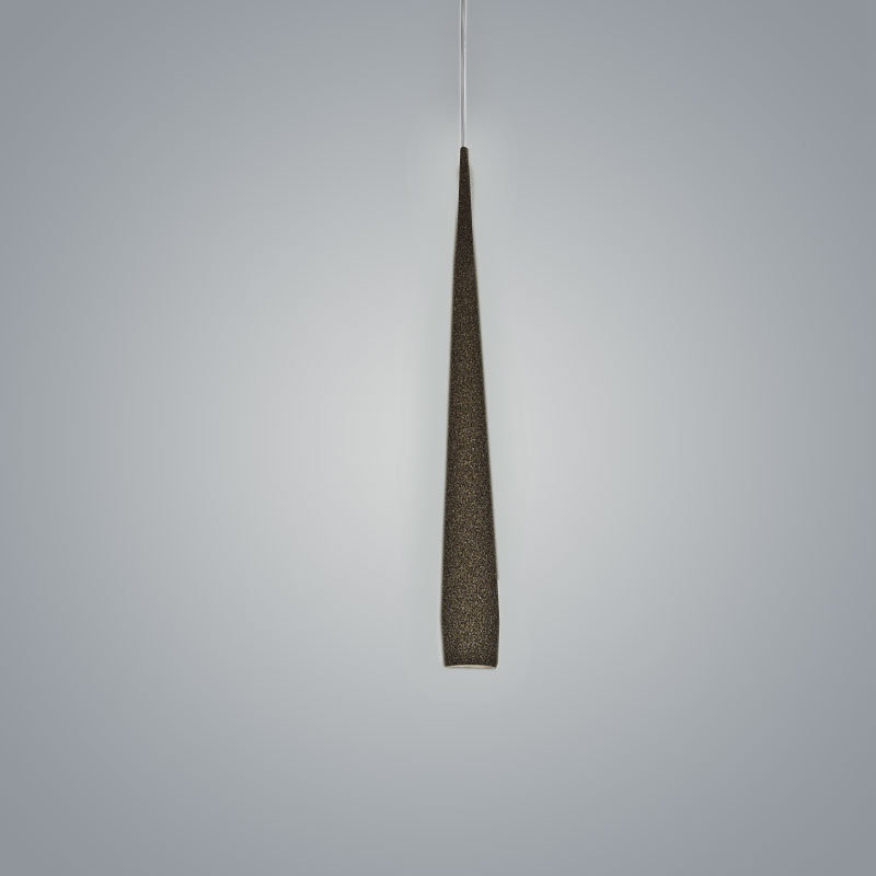 Line 1 - Light Single Bell Pendant, Metallized Brown, 9W/70W