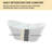 59" Freestanding Soaking Double Slipper Acrylic Bathtub with Pop-up Drain White Bath Tub with Overflow hole