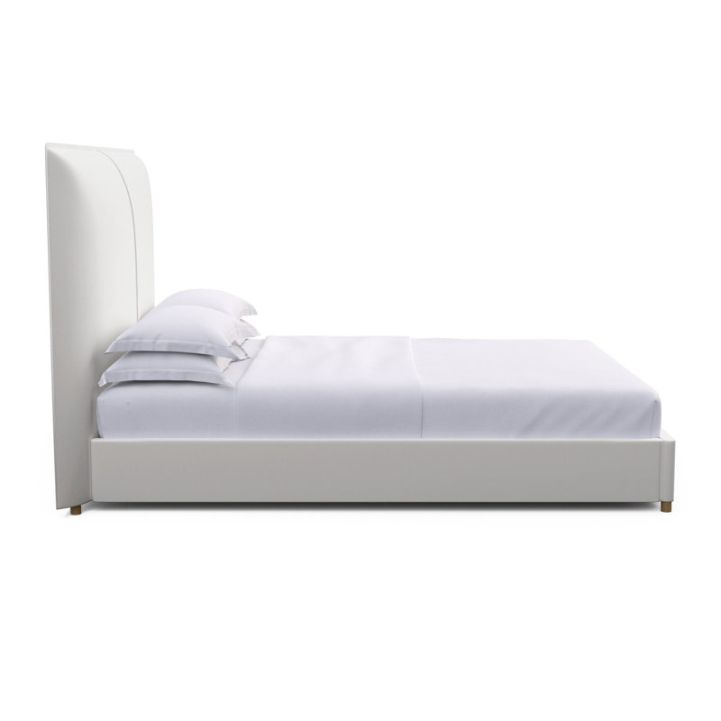 Mansfield Upholstered Bed, Twin, Plush Velvet Silver Streak, Weathered
