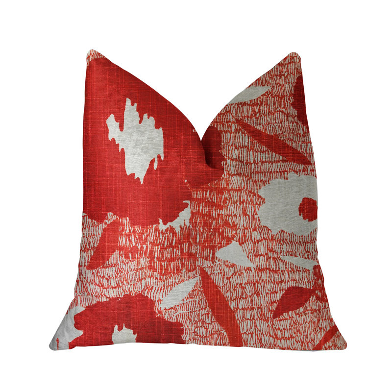 Oreiller luxueux hibiscus, 16 po x 1 po, Coussin décoratif