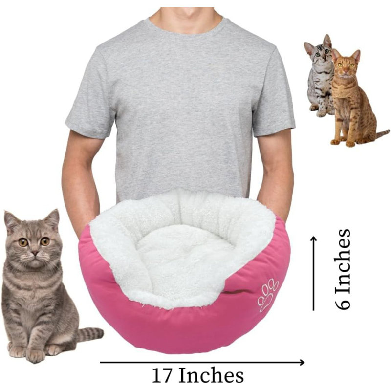 Lit pour chien avec traversin Galdina, Rose