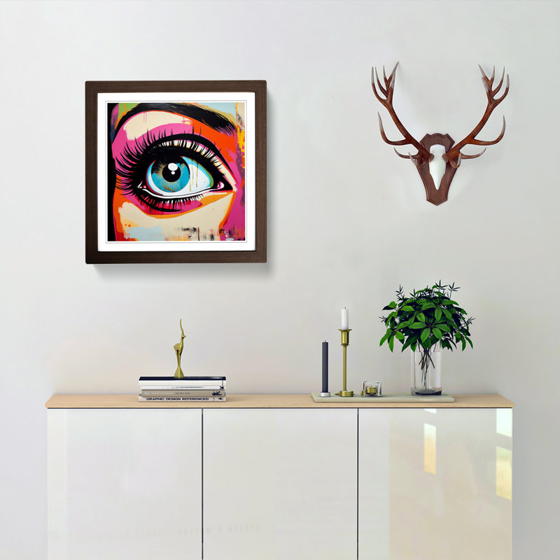 Single Picture Frame Print on Wood, Walnut