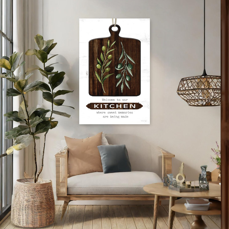 «Welcome To Our Kitchen Fruit Art», H 48 po x l 32 po