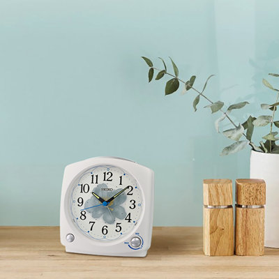 Réveille-matin moderne QHP012WLH, blanc
