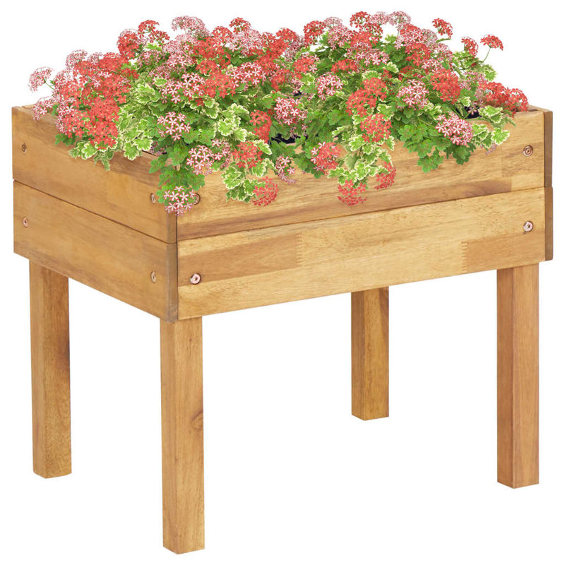 Jardinière surélevée avec jardinière et jardinière, 19,7 po x 15,7 po x 17,7 po