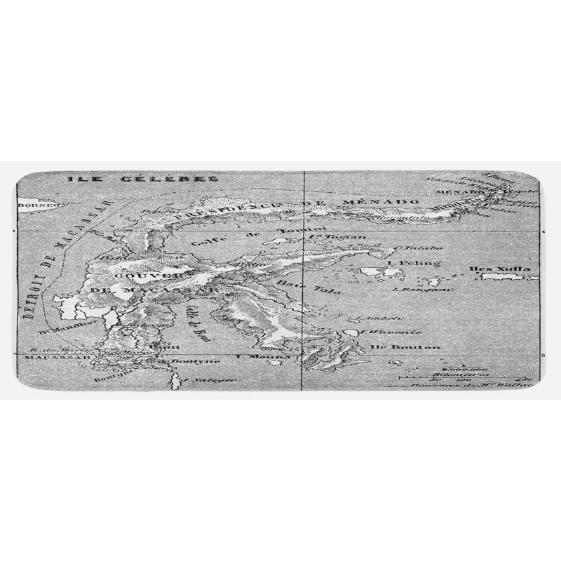 Tapis de cuisine island map