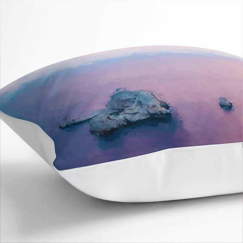 Sunset in Ibiza Spain Cushion with Filling, 55cm H x 55cm W x 20cm D, White