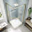 36" W x 36" D x 71" H Framed Double Sliding Corner Shower Door Square Shower Enclosure with 1/4" Clear Tempered Glass-115236383