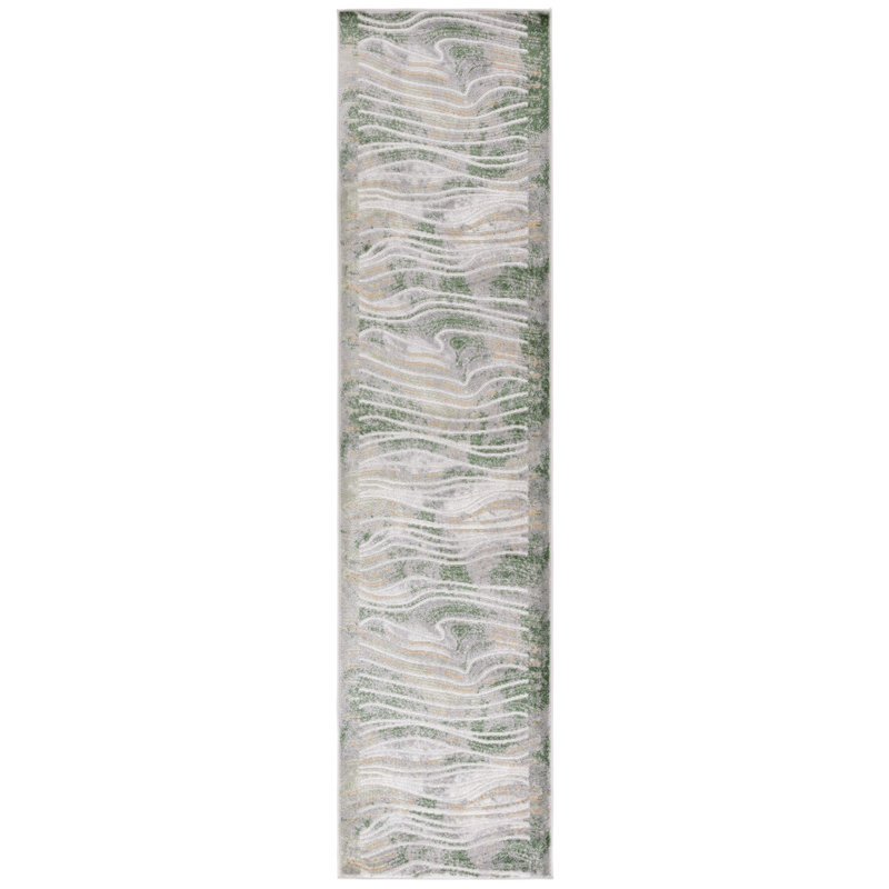 Amary Performance Abstract Rug, Runner 2'2" x 9'