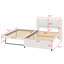 Platform Bed with Trundle Featuring Adjustable Design, Flat Storage or Erected Guest Bed-2015552773
