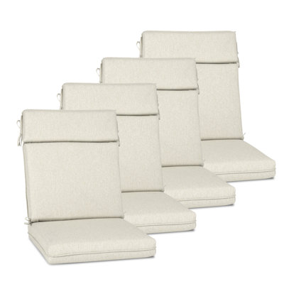 Outdoor High Back Dining Chair Cushion Set
