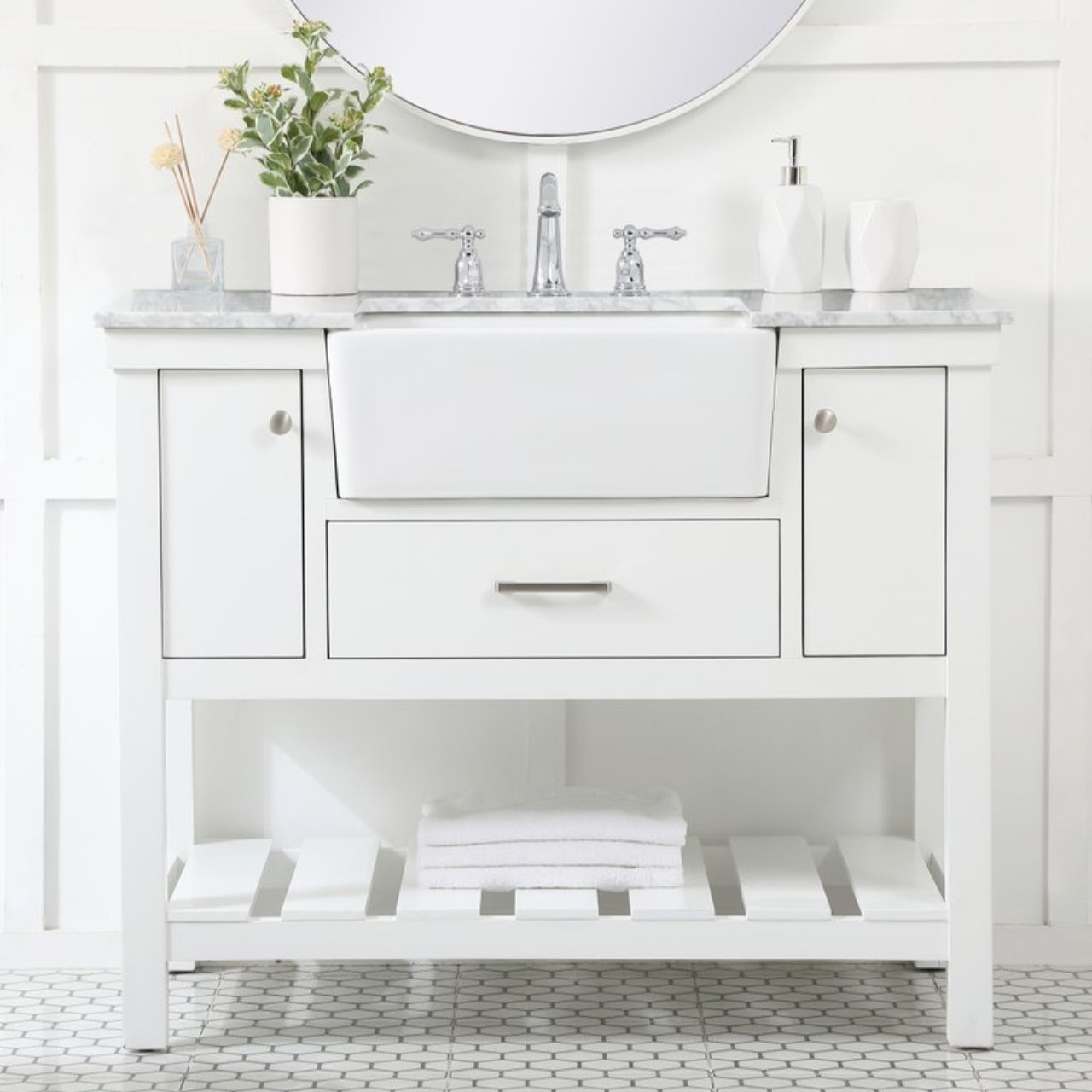 Pelaghia 42'' Single Bathroom Vanity, White