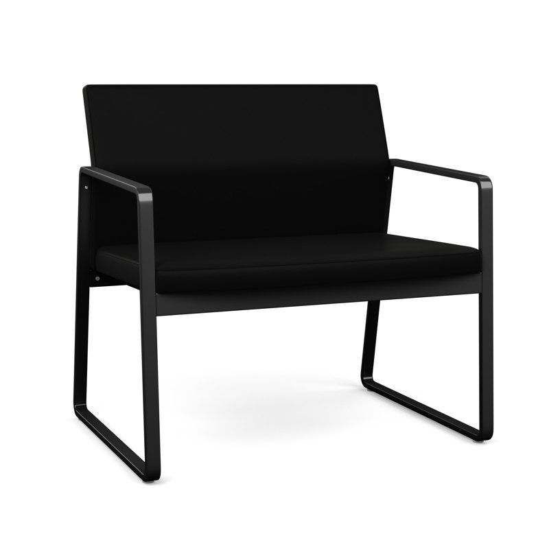 Fauteuil de bureau Gansett, Noir, Vinyle noir Patriot Plus