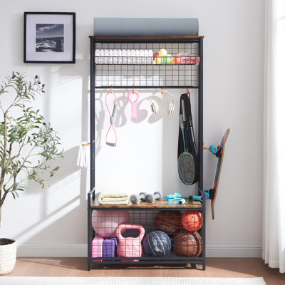 Porte-balles, porte-balles avec paniers, rangement pour jouets d'intérieur / extérieur