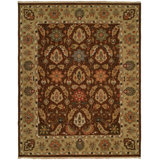 Wool Oriental Area Rug in Brown/Camel