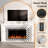 65.75" Electric Fireplace Heater Mantel Tv Stand With Remote Control, Overheat Protection
