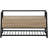 Modern Entryway Bench With Shoe Rack, 42" Rectangular, Taupe, Black Metal Taupe For Entryway, X 16", Storage Compartment,