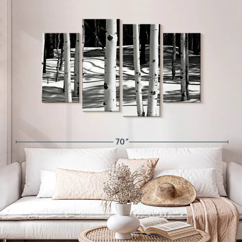 Harnek Monochrome Aspens, 32" H x 52" W