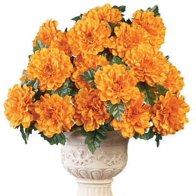 Pièce maîtresse de Zinnia artificielle en pot