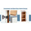 Armoire murale à une porte en bois massif blanc pour la cuisine, la salle de bain - 2 tablettes réglables, l 12 po x P 12 po, H 1, multifonctionnelle et robuste pour le rangement du linge 1 porte, polyvalente et abordable