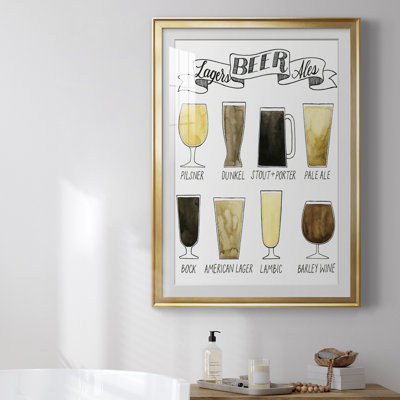 «Beer Information», reproduction encadrée de qualité supérieure, prête à être accrochée