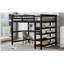 Lit mezzanine double avec tablettes de rangement et bureau sous le lit, espresso (VIEUX SKU: SM000246AAP-1)-1210981814