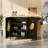 Mobile Garage Storage Cabinet with Drawers & Adjustable Shelves – Rolling Utility Cart with Rubber Wood Top, Black