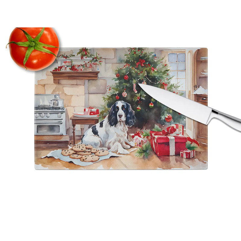 Planche à découper décorative en verre trempé avec œuvre d'art vibrante, planche à découper antidérapante pour la cuisine