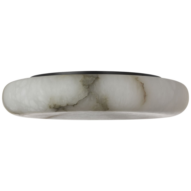 Kelly Wearstler Formosa 22" Flush Mount, Alabaster/Bronze