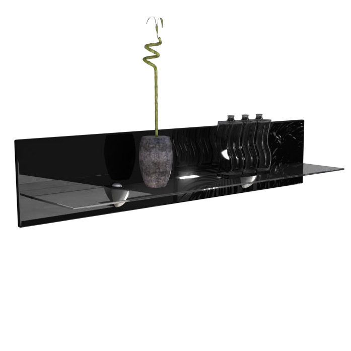 Mccloskey Floating Shelf, 20cm H x 146cm W x 19cm D, Black