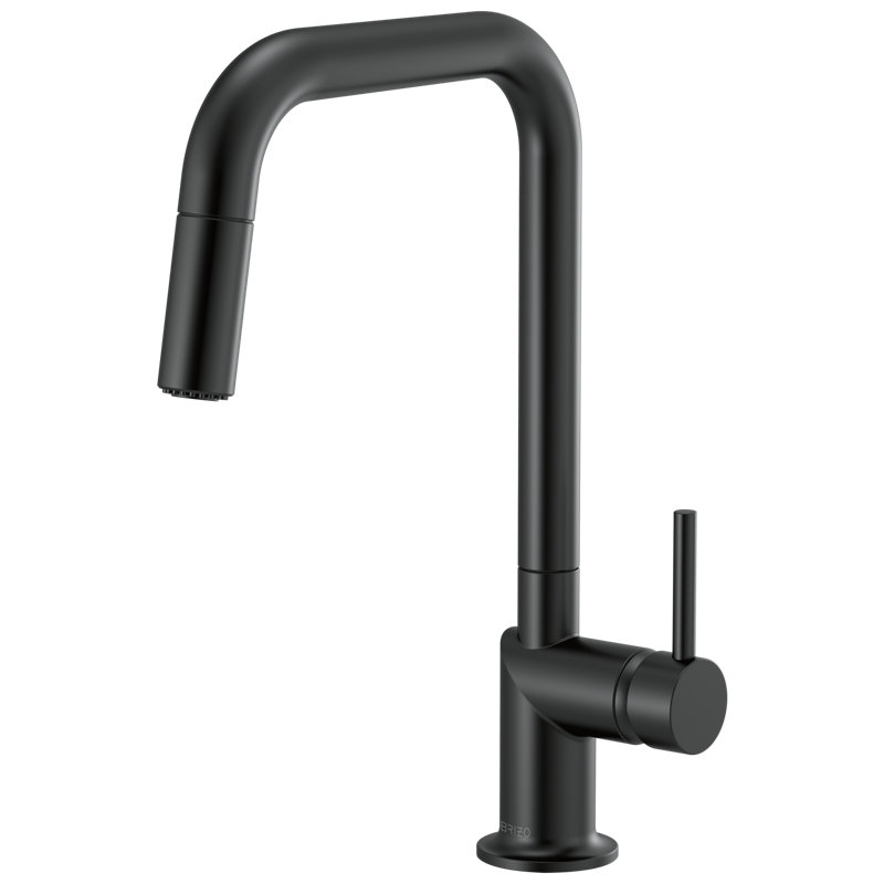 Odin® Pull-Down Faucet with Square Spout, Matte Black, Lever