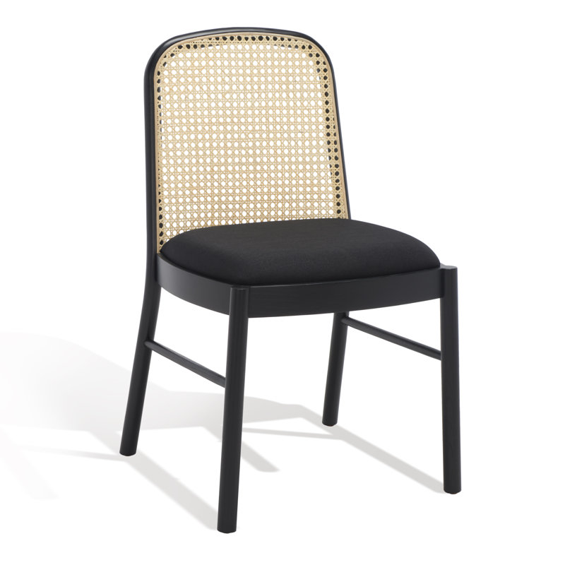 Almeda 18.7'' H Upholstered Ash Armchair, Black Frame / Black Upholstery