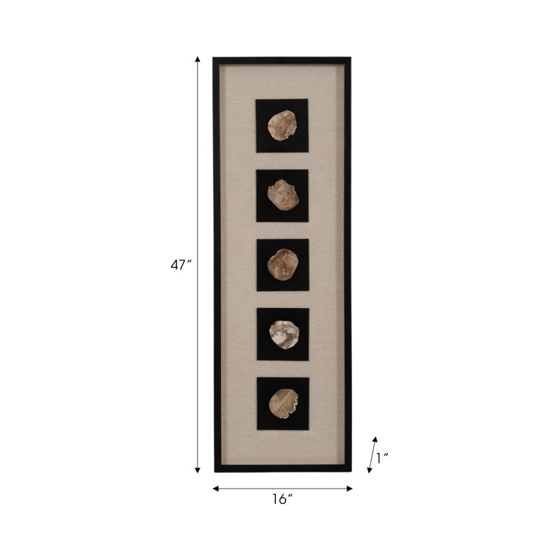 Aldora 16X47 Jensen Petrified Stone Shadow Box Wall Decor