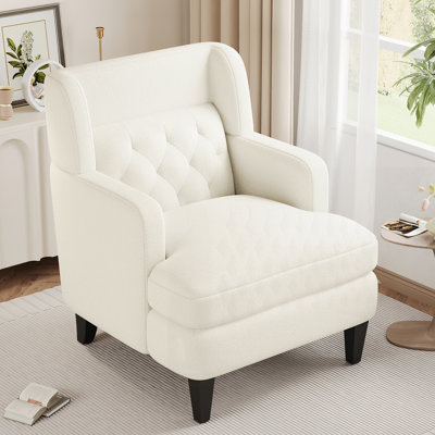 Chaise d'appoint rembourrée et rembourrée