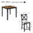 5 Piece Dining Table Set (Beige,Black,Oak)
