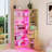  L-Shaped Corner Bookshelf With LED Lights & Drawers