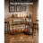 L-shaped Home Bar Unit, 3-tier Wine Bar Cabinet Table With Storage Shelves & Adjustable Foot Pads, Led Light, Walnut Finish & Metal Frame Liquor Cabinet For Home Kitchen Living Room Pub Basement