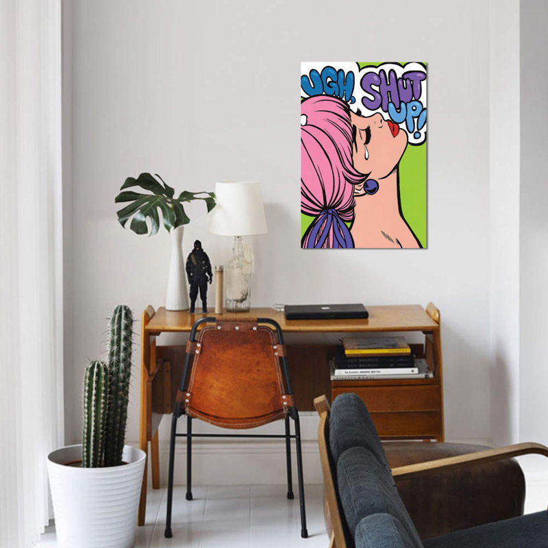 « ugh arrêt ! » impression sur toile, reproduction d’art sur toile, H 12 po x l 8 po x P 0,75 po, Toile tendue, Pas de tapis