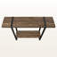 Console de hall d'entrée moderne en métal laminé brun Kaisley, H 31,87 po x l 47,13 po x P 11,81 po