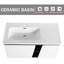 Meuble-lavabo double avec plateau en céramique 91,12 po Hillari