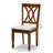 18.5'' H upholstered parsons chair with a walnut brown finish, 37.4" H, 17.7" W and 20.5" D-241523491-241523488