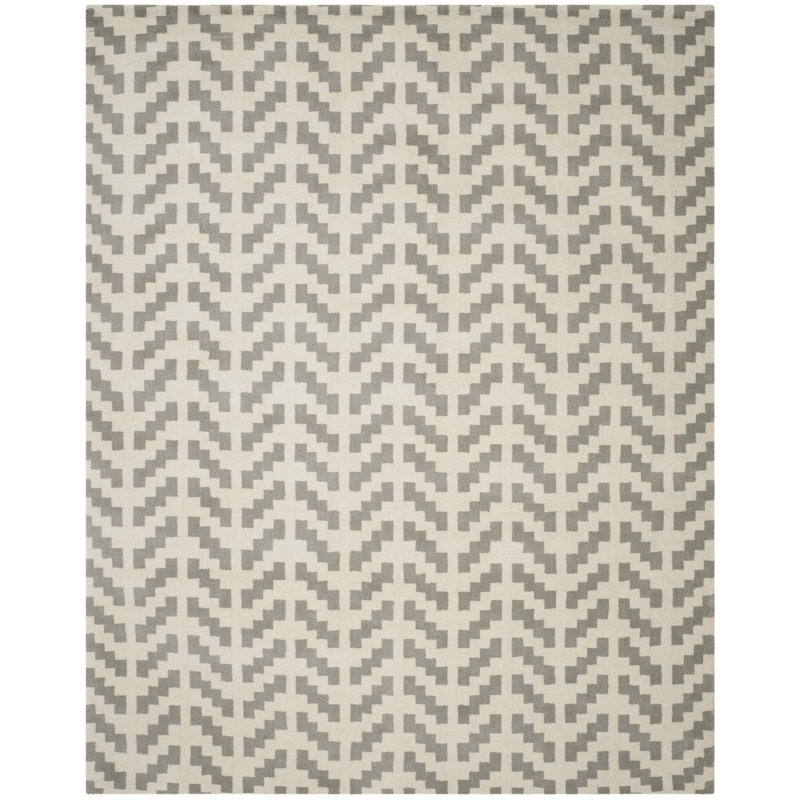 Sanyla Hand Tufted Wool Chevron Rug, Rectangle 8' x 10'